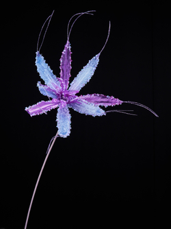 Фантазийный цветок 28х56см ChristmasDeLuxe фиолетово-голубой