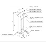 Вешалка напольная костюмная 52х44х116 см, Sheffilton, мет-л, с колесами, SSHT-SUR5, В1-84, светлый о