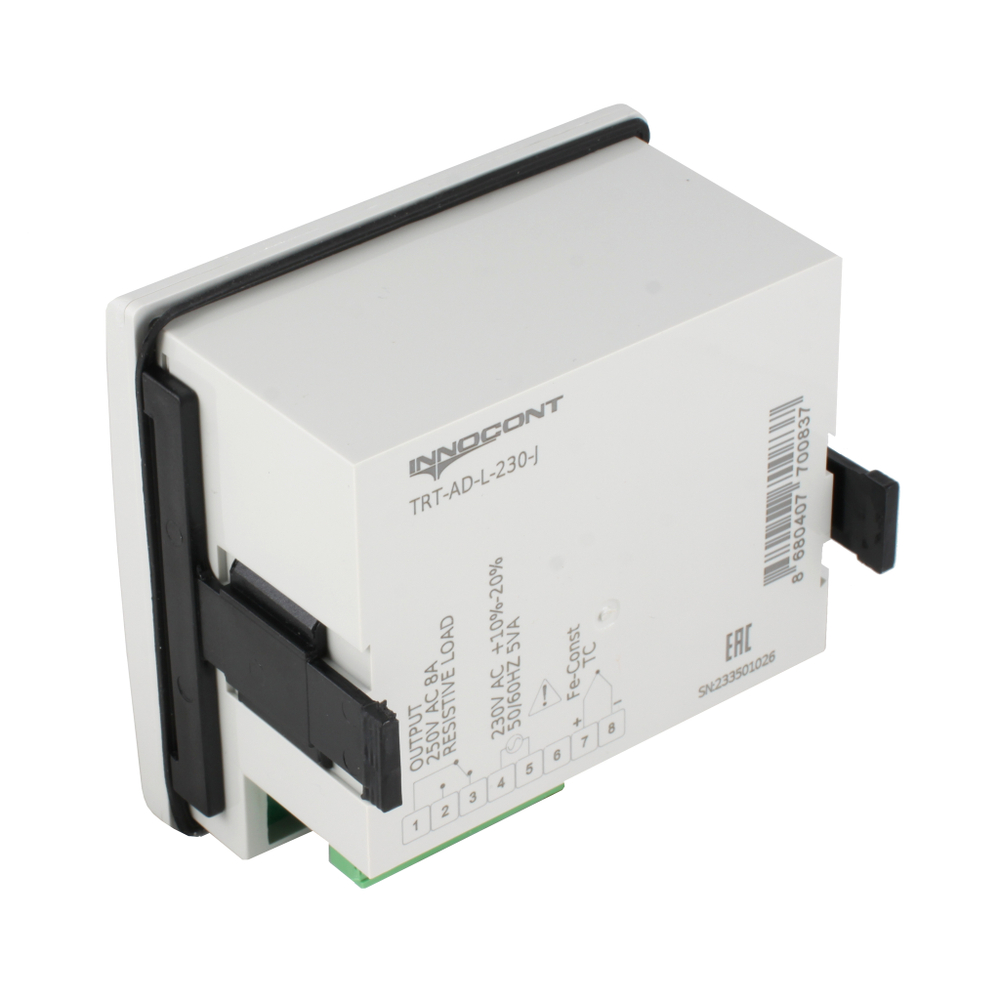 Температурный контроллер INNOCONT с аналоговым управлением и дисплеем, 96х96х50 мм,вход IC, 0...400C, выход реле, ON/OFF, 230VAC