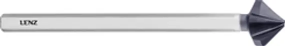 Зенковка 120°, 6,3 мм, HSS-XE с покрытием, трёхгранный хвостовик, LENZ, арт. LZSK-88063 F