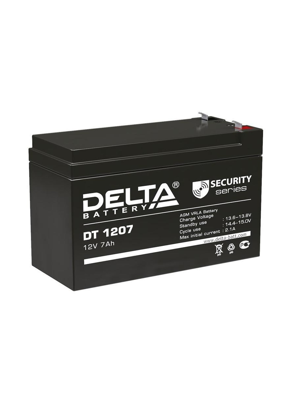 Аккумулятор ОПС 12В 7А.ч DT 1207 Delta 4614010040008