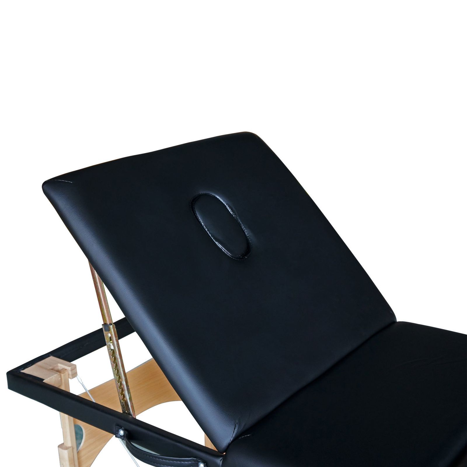 Массажный стол DFC NIRVANA, Relax Pro,  дерев. ножки, цвет черный (Black) фото №5