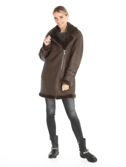 Дубленка женская натуральная Турция длинная