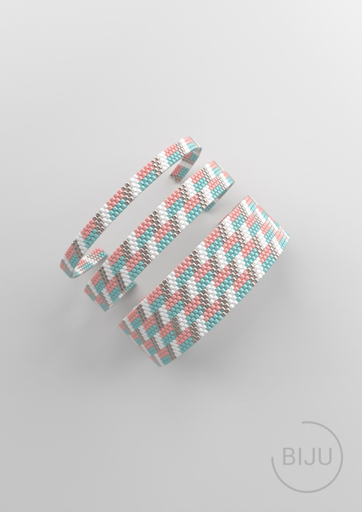 Схема PEYOTE, Схема браслета мозаичное плетение, узор из Miyuki Delica 11/0, файл PDF, №216