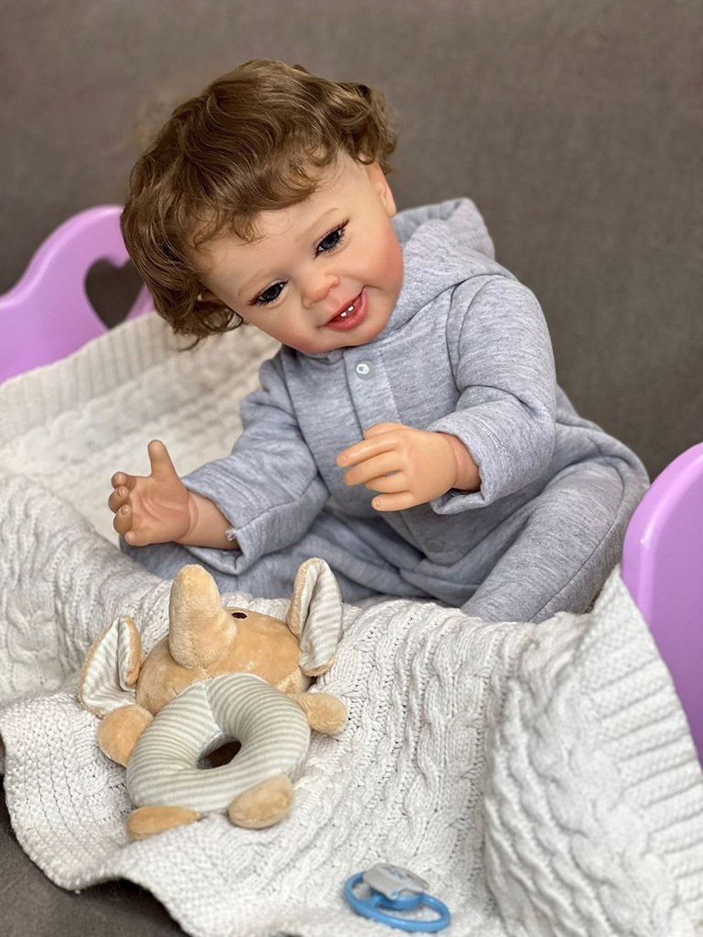 Кукла Реборн виниловая 55см в пакете (FA-155)