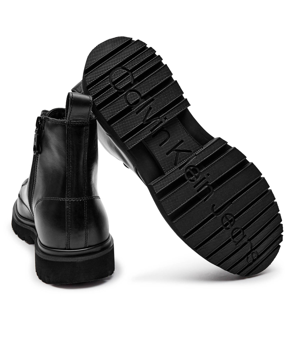 Кожаные высокие сапоги EVA CALVIN KLEIN JEANS - черный(YM0YM01073)