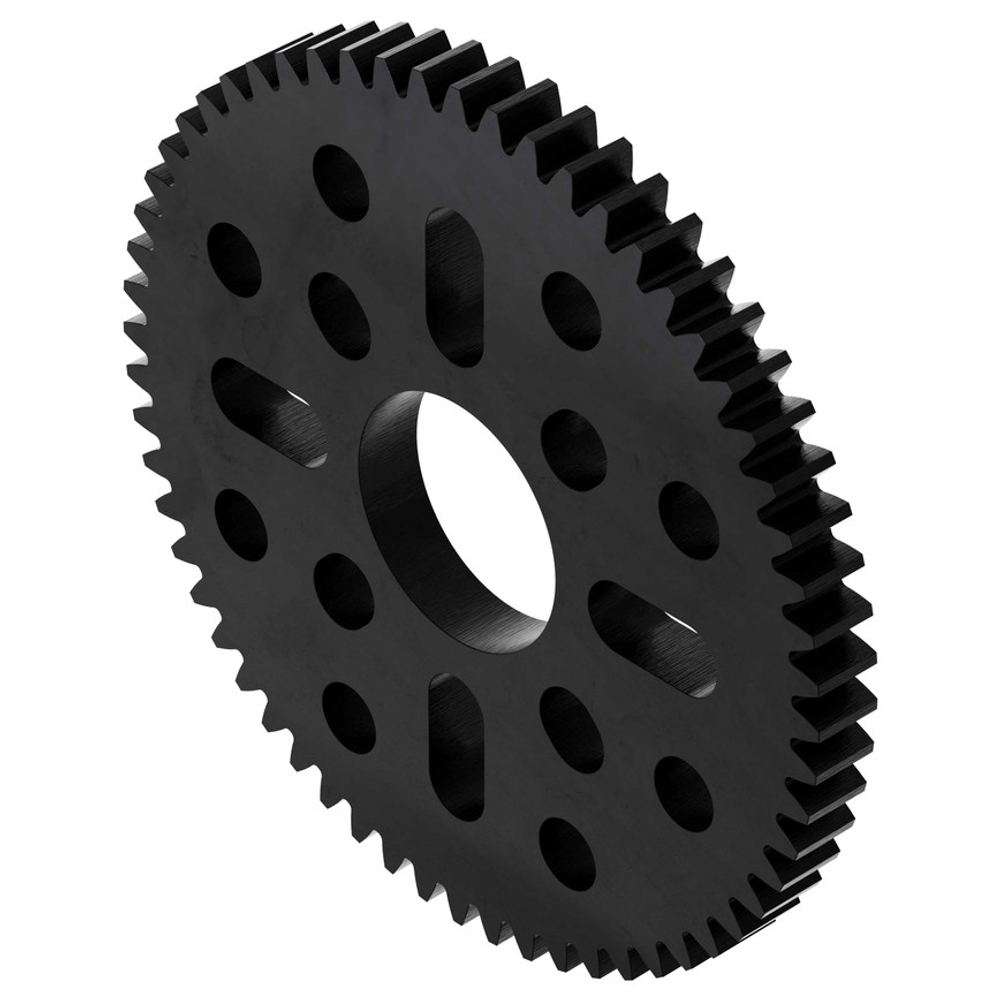 60 Tooth Hub-Mount Gear (MOD 0.8, 4mm Thick Acetal)