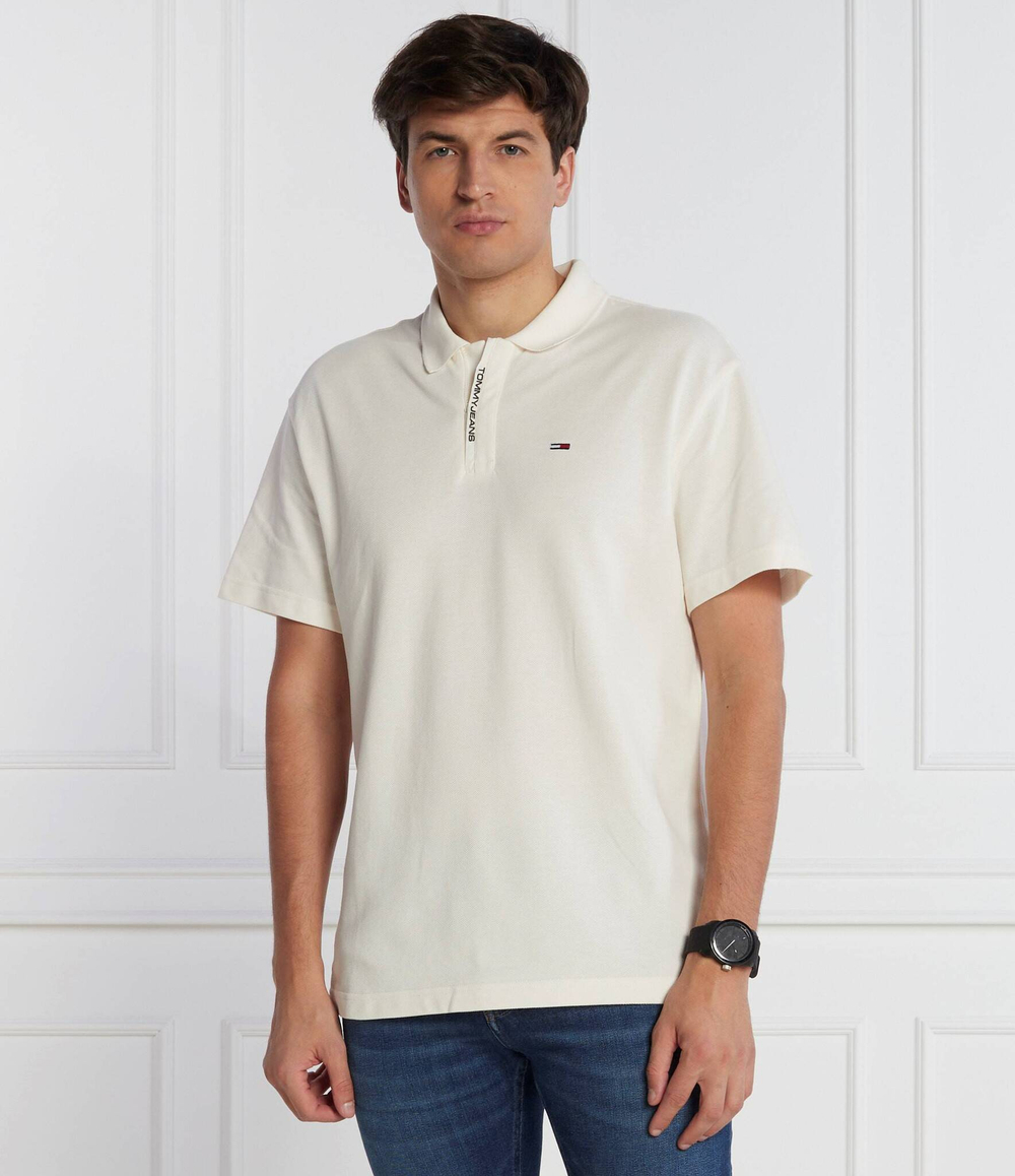 Поло BRANDED PLACKET Tommy Jeans - кремовый (DM0DM17701)