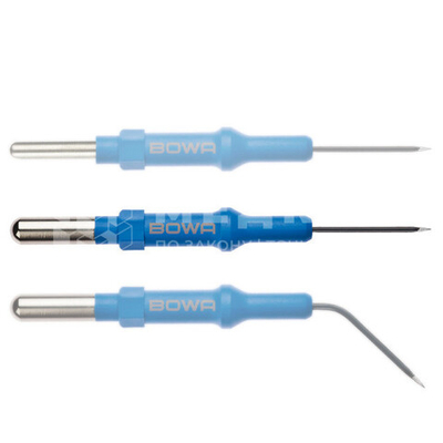 Электрод-микроигла прямой монополярный BOWA вольфрамовый 0,5 мм, прямой стержень 59 мм, разъем 4 мм