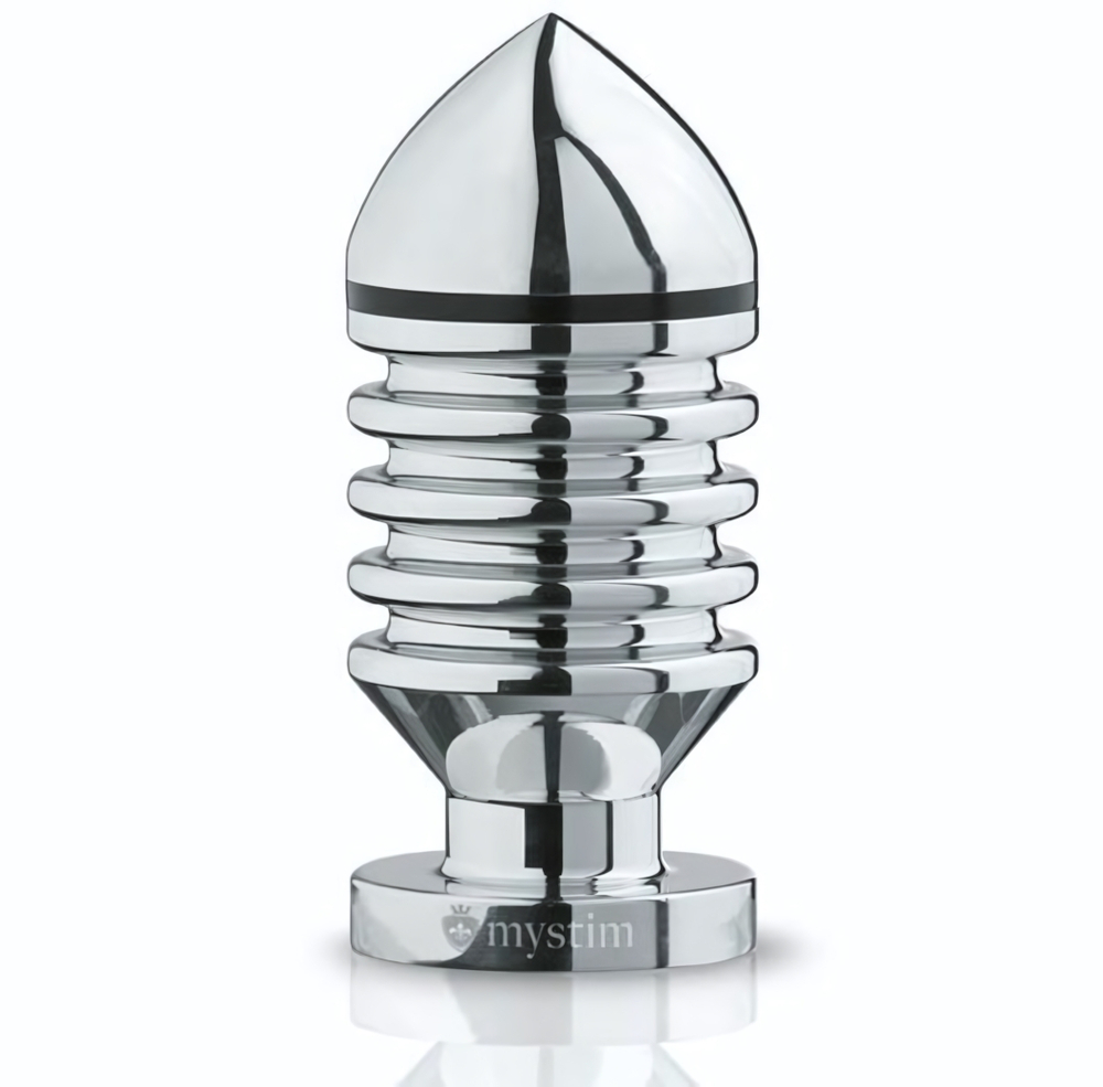 Анальный плаг для электростимуляции Hector Helix Buttplug L - 11,5 см. (Цвет: серебристый)