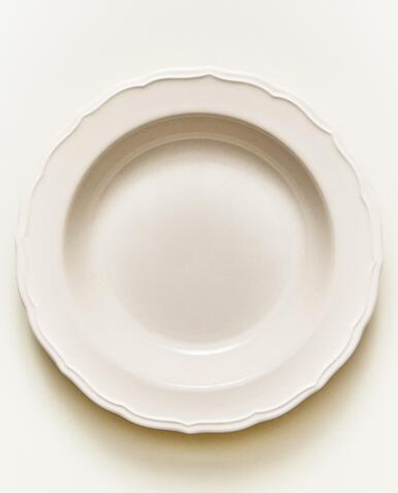Zara Home тарелка глубокая из фаянса, цвет бежевый, 23 см