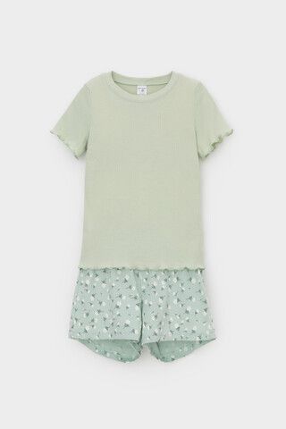 пижама  для девочки  К 1596/морская пена,цветочный танец