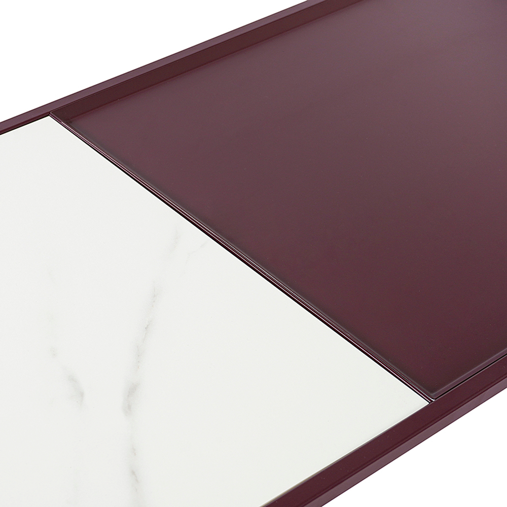 Столик журнальный Bergenson Bjorn Mayen, 110х50 см, белый/сливовый