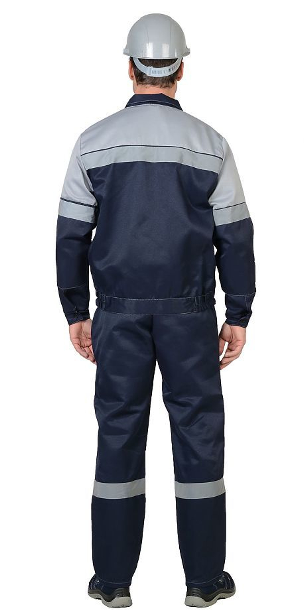 Костюм "ТРУЖЕНИК" куртка, полукомбинезон Синий с серым СОП 50 мм