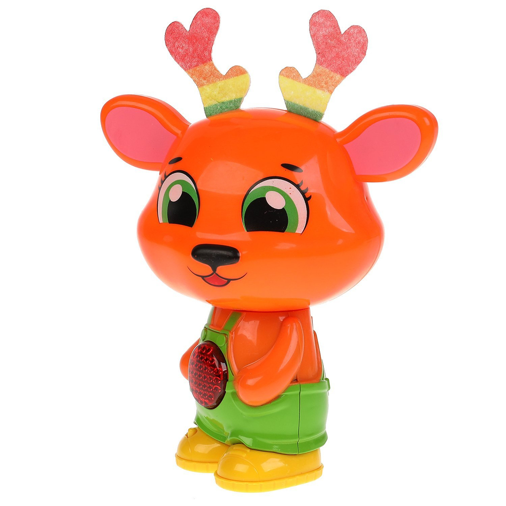 314329/Обучающий оленёнок КУКУТИКИ 50 песен,стихов,звуков.трещотка.свет.кор.бат. Умка/HT581-R/1