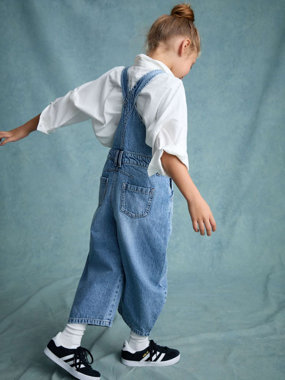 Комбинезон джинсовый для девочки Next E29-142, Синий