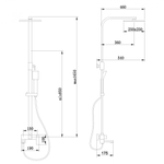 Душевая стойка ABBER Daheim AF8216NGL с изливом, никель