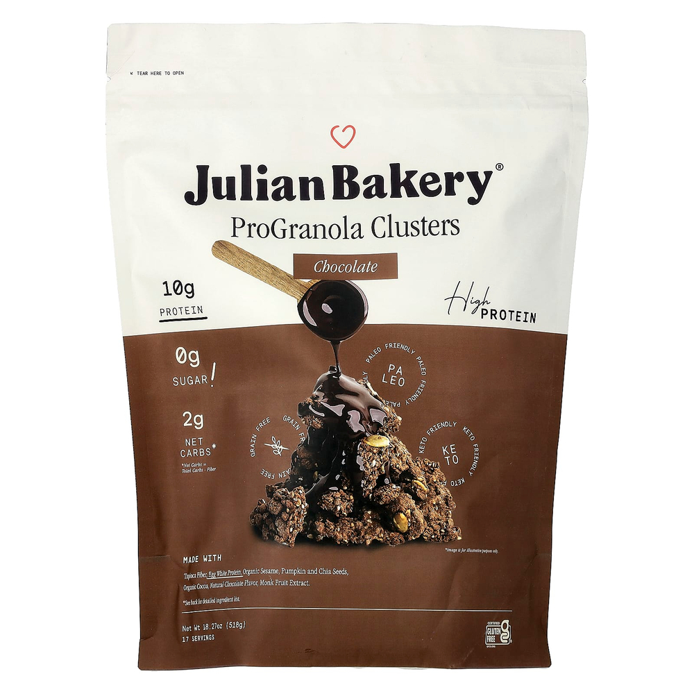 Julian Bakery, ProGranola, гранулы с шоколадным вкусом, 518 г (18,27 унции)