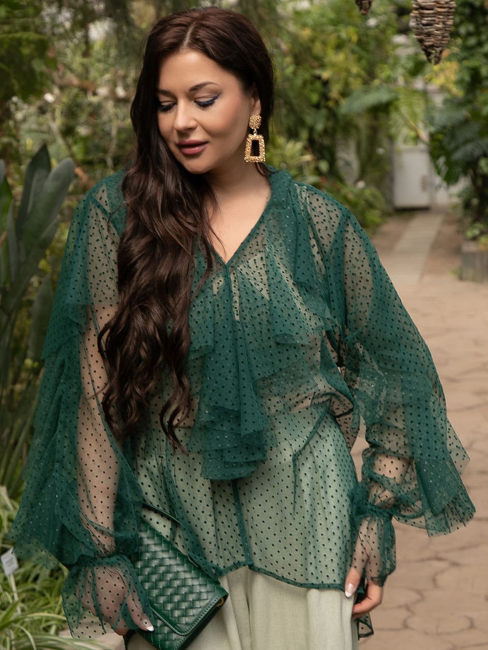 Блуза Диантус (зеленая) Б15548-39М LT Collection