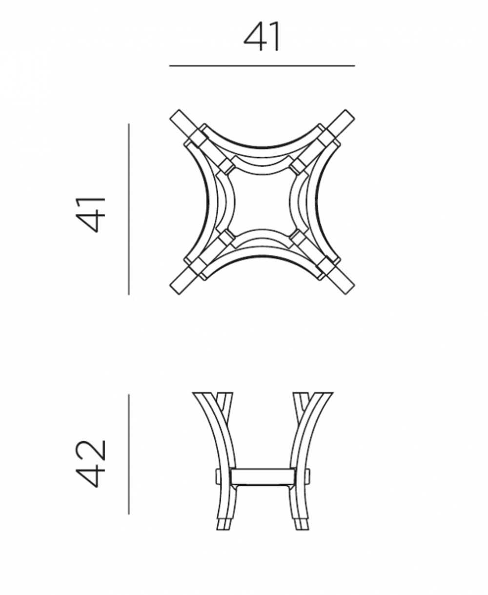 Комплект для увеличения высоты стола Nardi Kit Combo High, гипс