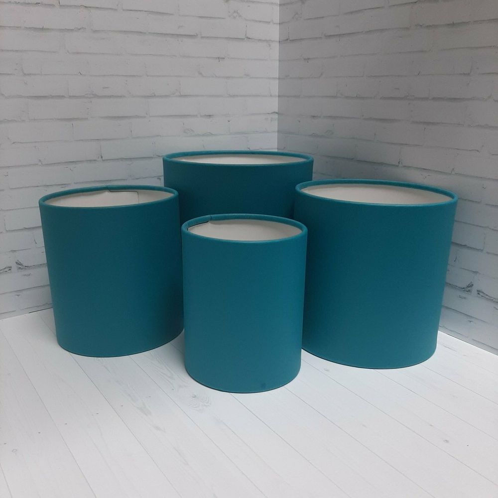 Коробка БЕЗ КРЫШКИ 16*16 СИНИЙ ТРАВЯНОЙ МАТОВАЯ