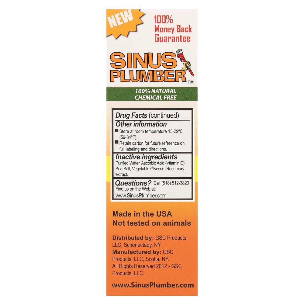 Greensations, Пробиватель пазух, натуральный назальный спрей, 20 мл (0,68 жидких унций)