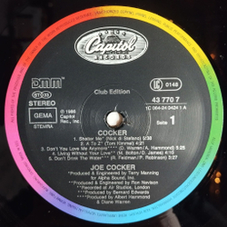Винтажная виниловая пластинка LP Joe Cocker You Can Leave Your Hat On (Germany 1986) Club Edition
