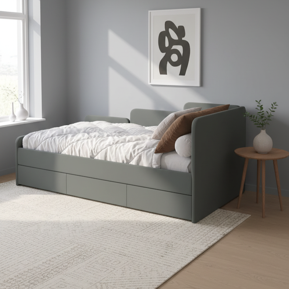 Кровать подростковая тахта 180х90 см с ящиком (стил Беверли)