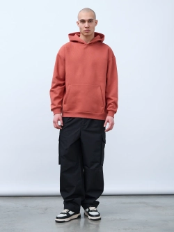 Худи оверсайз с начесом (терракот)