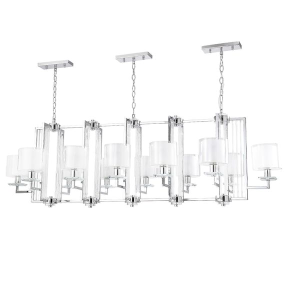 Подвесная люстра Crystal Lux Nicolas SP12 L1600 Nickel/White