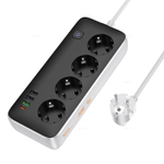 AC22 Sunlight (PD30W/1C3A) сетевой фильтр на 4 розетки 1.5m (black)