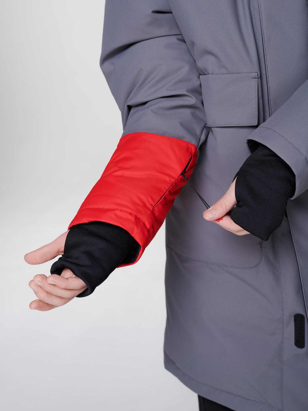 Куртка для мальчика пуховая BASK juno ROYCE серый