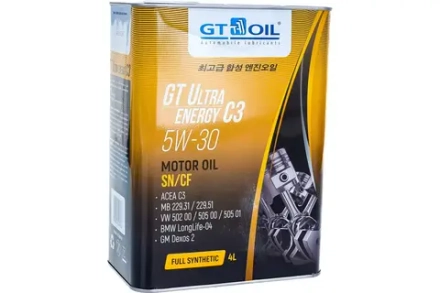 Масло моторное синтетическое всесезонное GT Ultra Energy C3, SAE 5W-30, API SM,SN/CF, 4 л