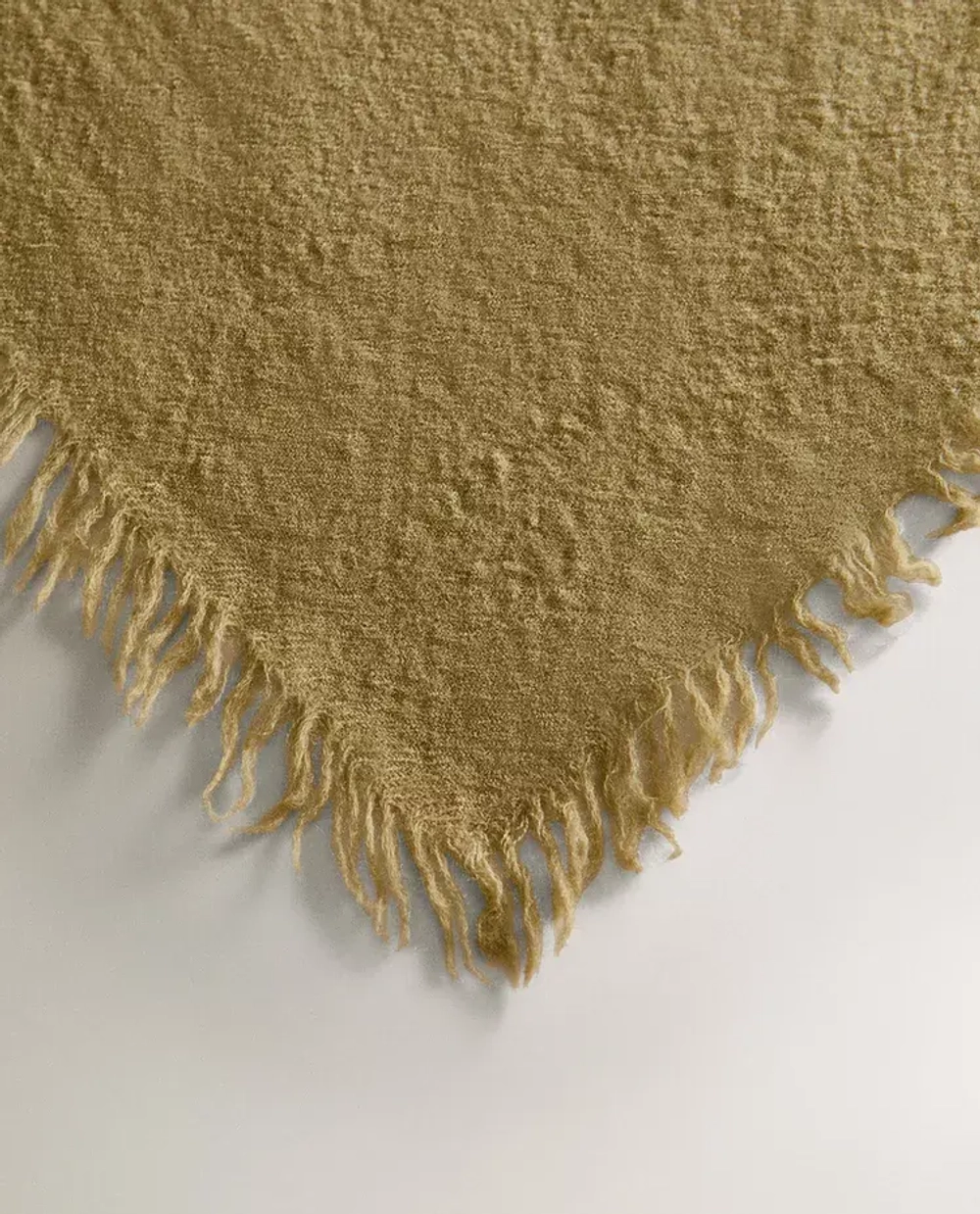 ZARA HOME ШЕРСТЯНОЙ ПЛЕД, ЗЕЛЕНЫЙ