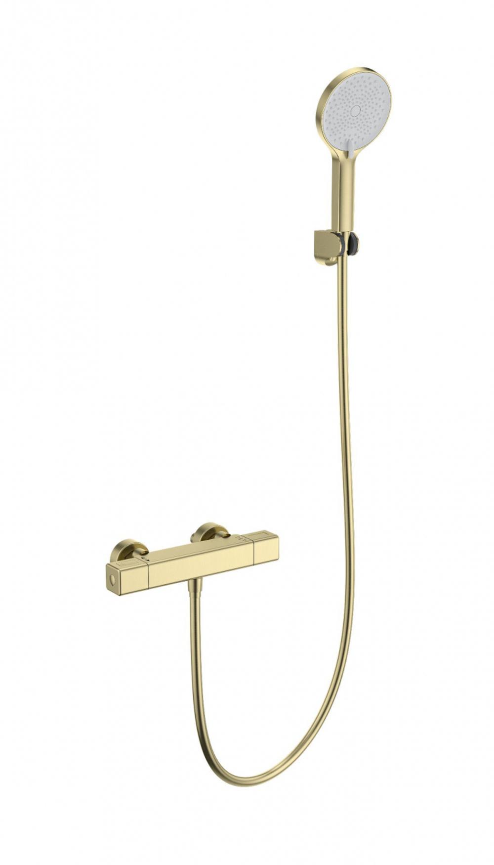 Смеситель для душа с термостатом WONZON & WOGHAND STAY 2, Брашированное золото (WW-B2016-A-BG)