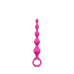 Розовая анальная цепочка Perles D Lux Short - 16,5 см. (Цвет: розовый)