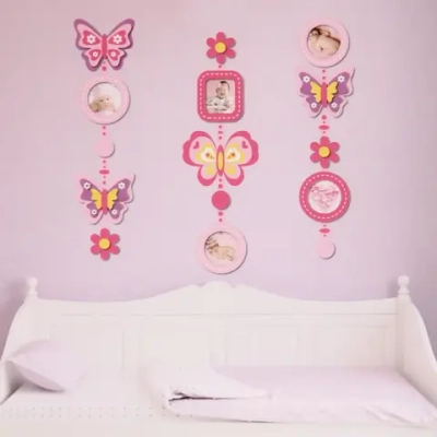 Наклейка-фоторамка 50*70см «Бабочки» на 5 фото EK-EVG1004