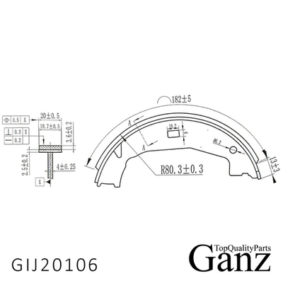 Колодки барабанные BMW E81/E87/E46/E90/F20/F30 all 98 GANZ GIJ20106