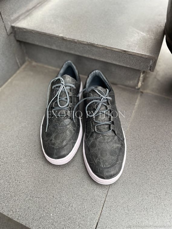 Кеды из натуральной кожи крокодила SH-140
