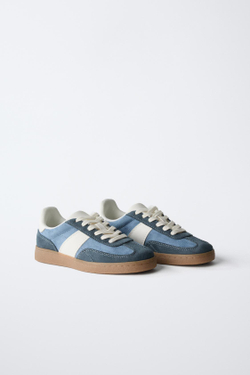 ZARA КОМБИНИРОВАННЫЕ КЕДЫ, СИНИЙ