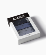 Мужские трусы слипы спорт Atlantic, набор 3 шт., хлопок, деним, темно-синие, темно-серые, 3MP-210
