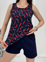 Пижама х/б шорты+майка УшМ003