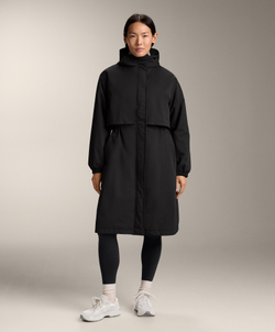 Oysho Водонепроницаемый длинный плащ с подкладкой FELLEX® AEROGEL 10K, черный