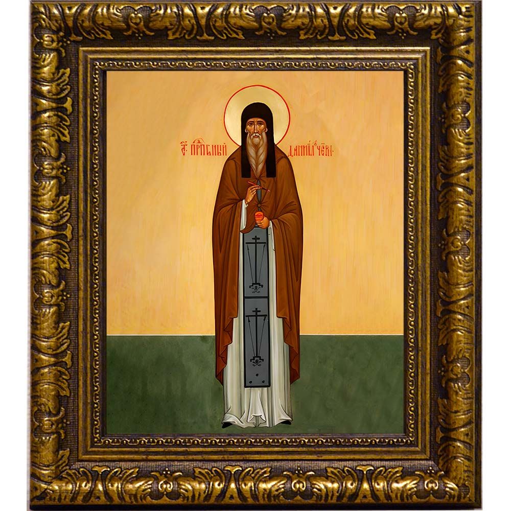 Даниил Чёрный, Московский, иконописец преподобный. Икона на холсте.