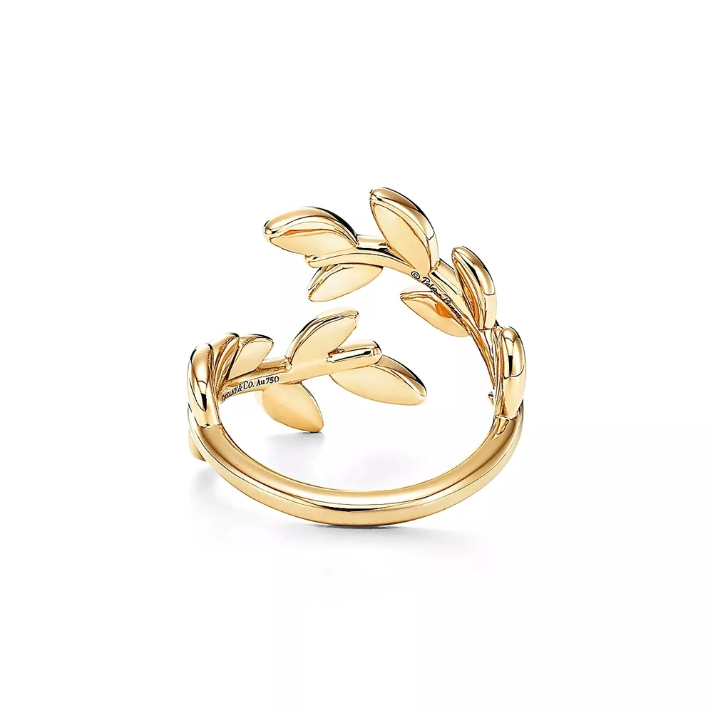 Кольцо из жёлтого золота 18k.🌿Tiffany , Olive, В наличии