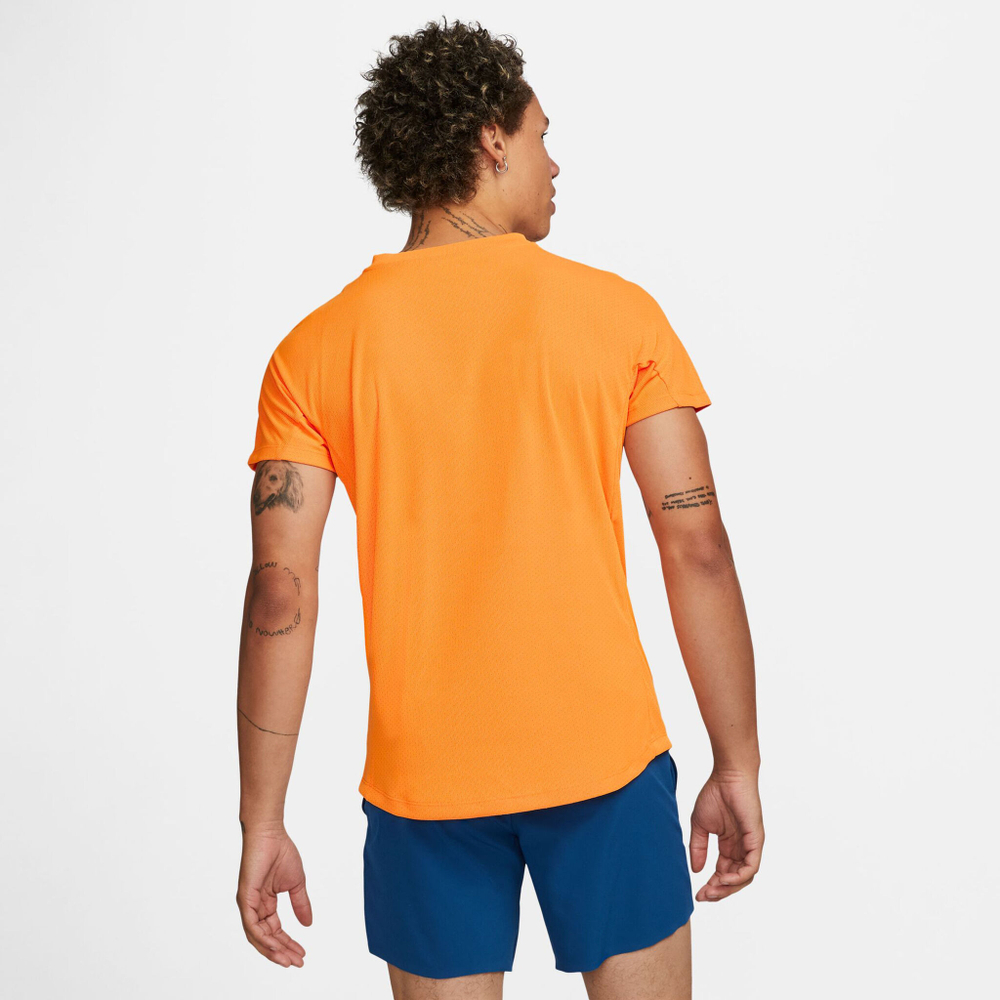 Мужское теннисное поло Nike Dri-Fit Advantage RAFA Court T-Shirt Men - Orange