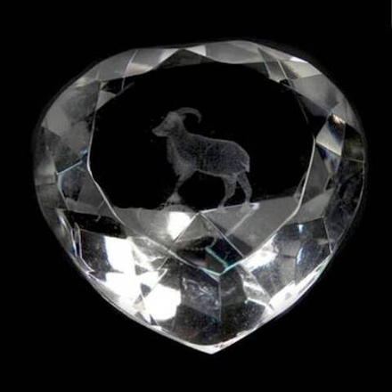 Сувенир "Сердце Зодиак" хрусталь