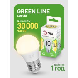 Лампа светодиодная ЭРА GREEN LINE LED P45-10W-830-E27 GL 10Вт шар теплый свет E27 | Лампы cветодиодные Шар (G/P)