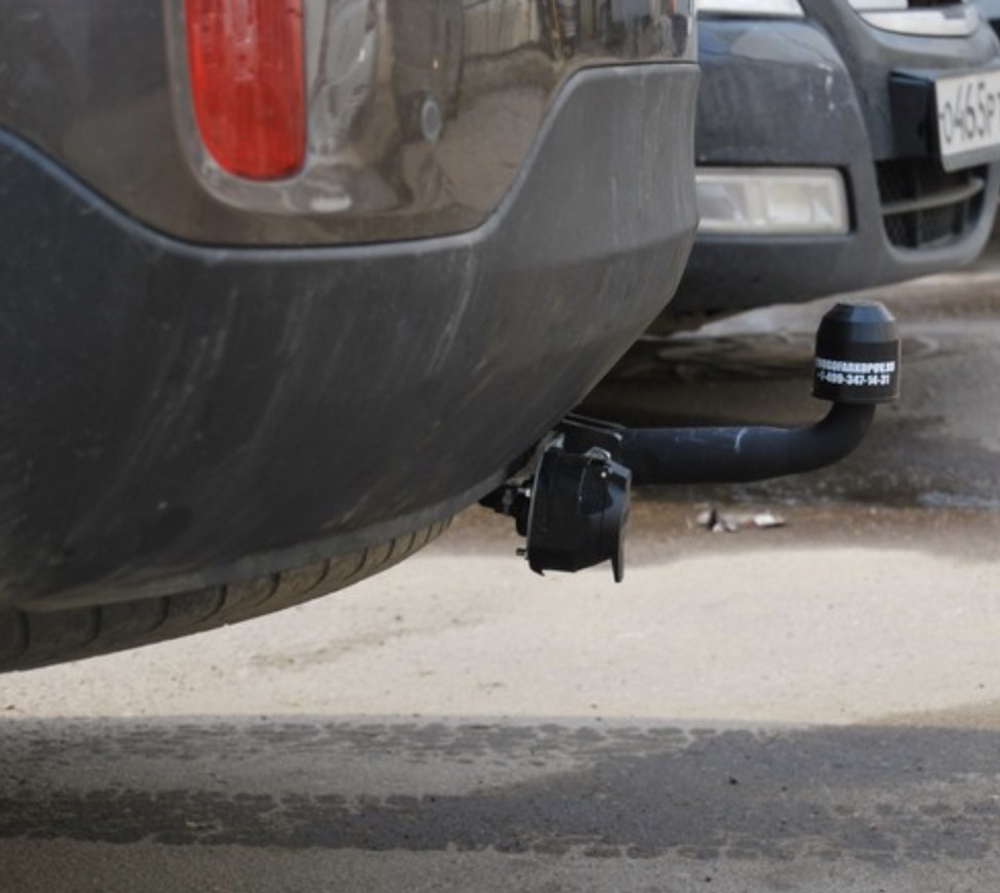 Фаркоп для Hyundai Santa Fe 2012-2018, Kia Sorento 2012-2015 Тип шара: A. Нагрузки: 2000/100 кг, KI 24