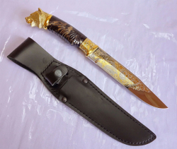 Нож дамасский "Медведь" /в коробке/